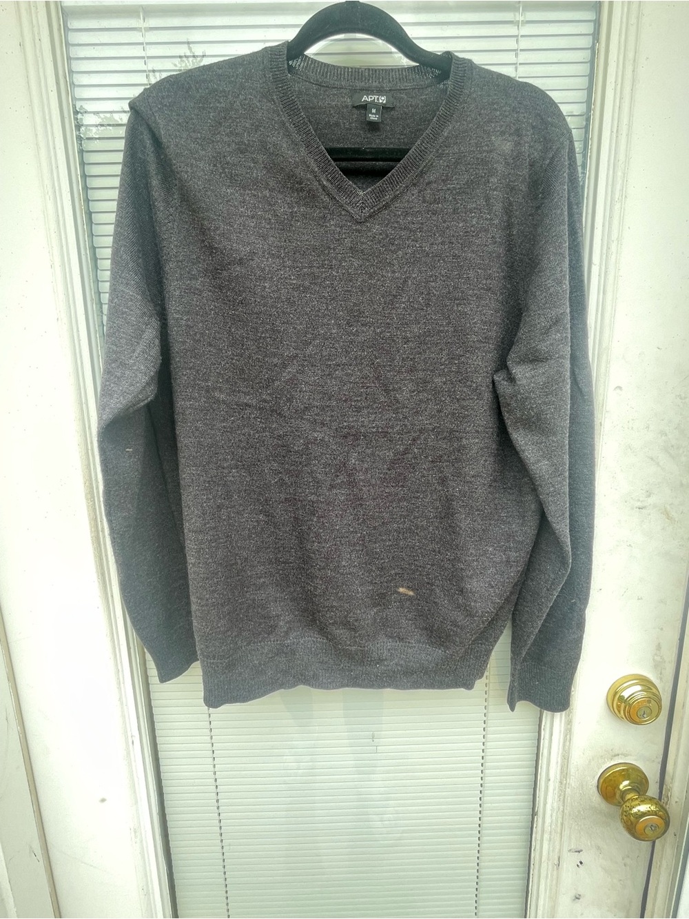 Apt. 9 Men's Dark Charcoal V-Neck Sweater